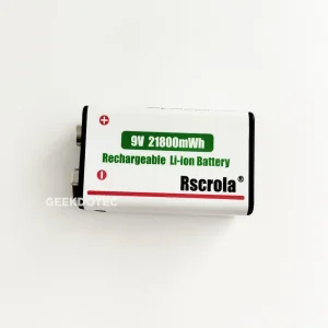 Batería Recargable 9V – 21800mWh de Alta Capacidad